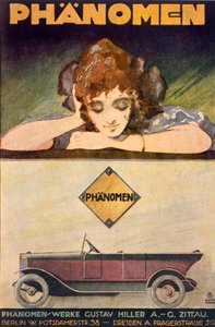 Publicité pour la voiture Phanomen, 1907-27 - Behrmann